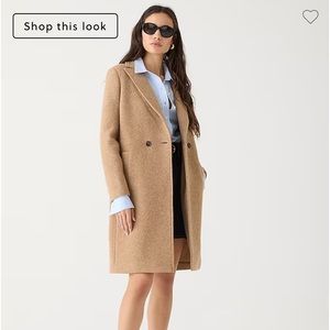 Camel j crew Daphne Topcoat in Italian boiled wool